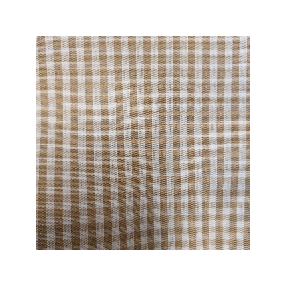 Tissu vichy coloris beige 2 mm