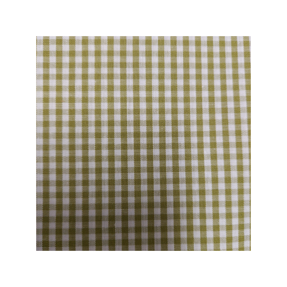 Tissu vichy coloris vert olive 2 mm