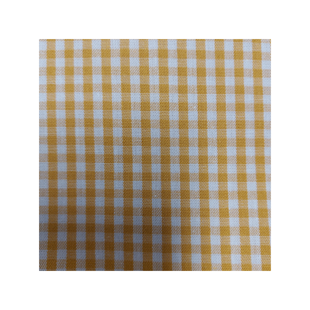 Tissu vichy coloris moutarde 2 mm