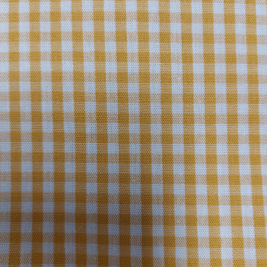 Tissu vichy coloris moutarde 2 mm