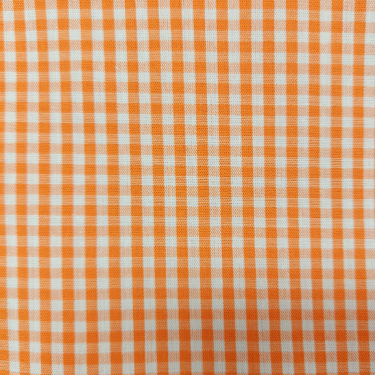 Tissu vichy coloris orange 2 mm