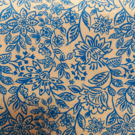 Double gauze material Jolly color blue