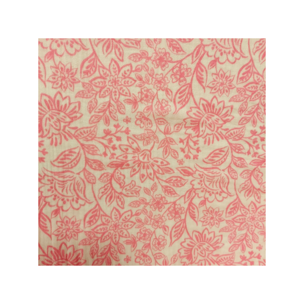 Tissu double gaze de coton Jolly coloris rose