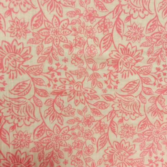 Tissu double gaze de coton Jolly coloris rose