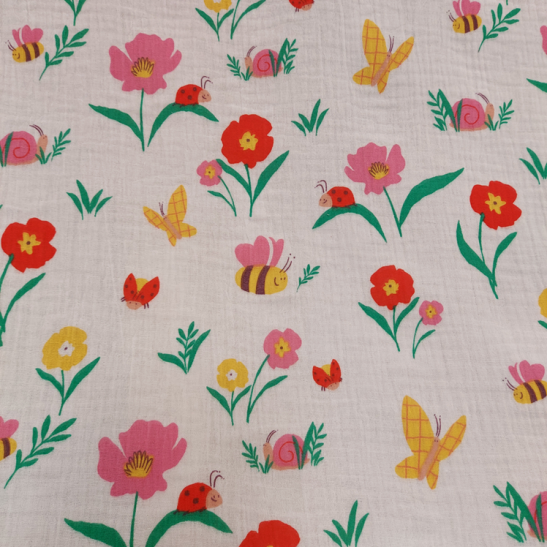 Tissu double gaze de coton Beeze
