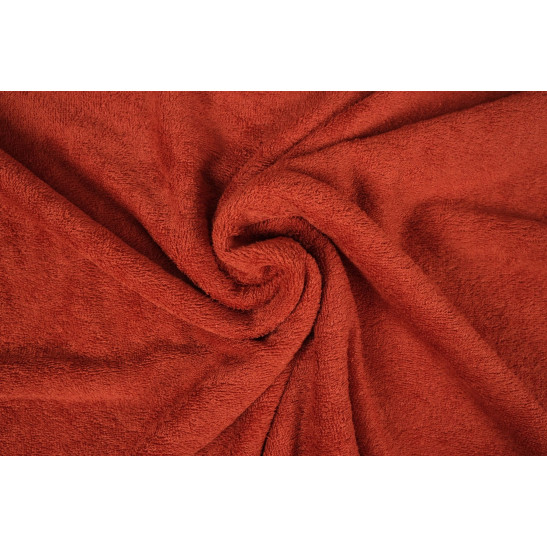 Tissu micro éponge bambou coloris rouille