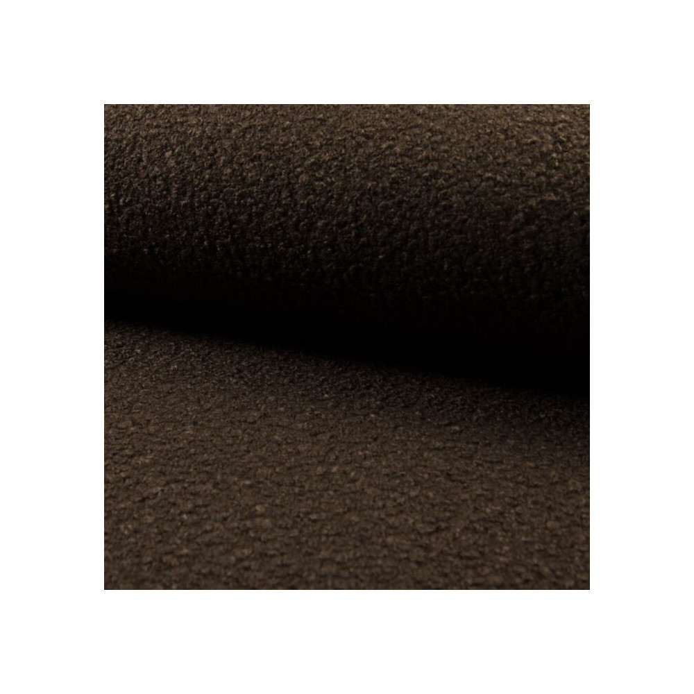 Tissu lainage bouclette coloris marron