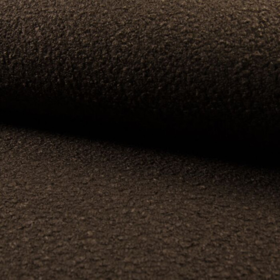 Tissu lainage bouclette coloris marron