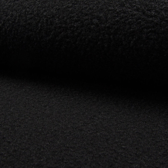 Tissu lainage bouclette coloris noir