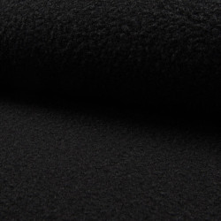 Tissu lainage bouclette coloris noir