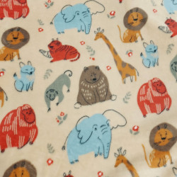 Tissu polaire doudou imprimé Jungle