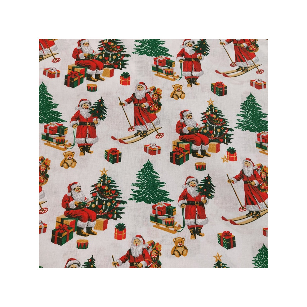 Christmas cotton print with Santa Claus