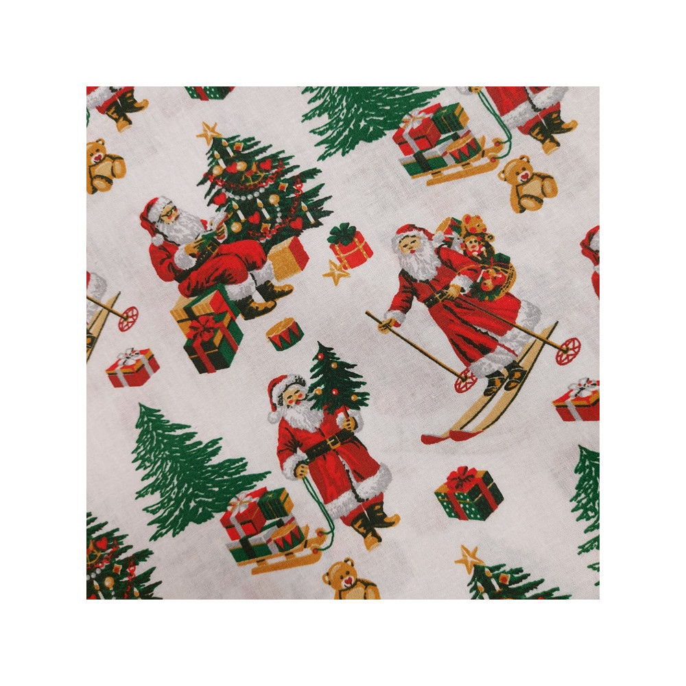 Christmas cotton print with Santa Claus