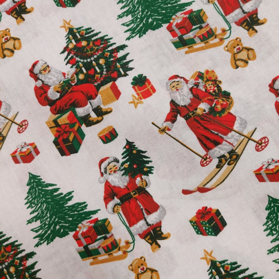 Christmas cotton print with Santa Claus