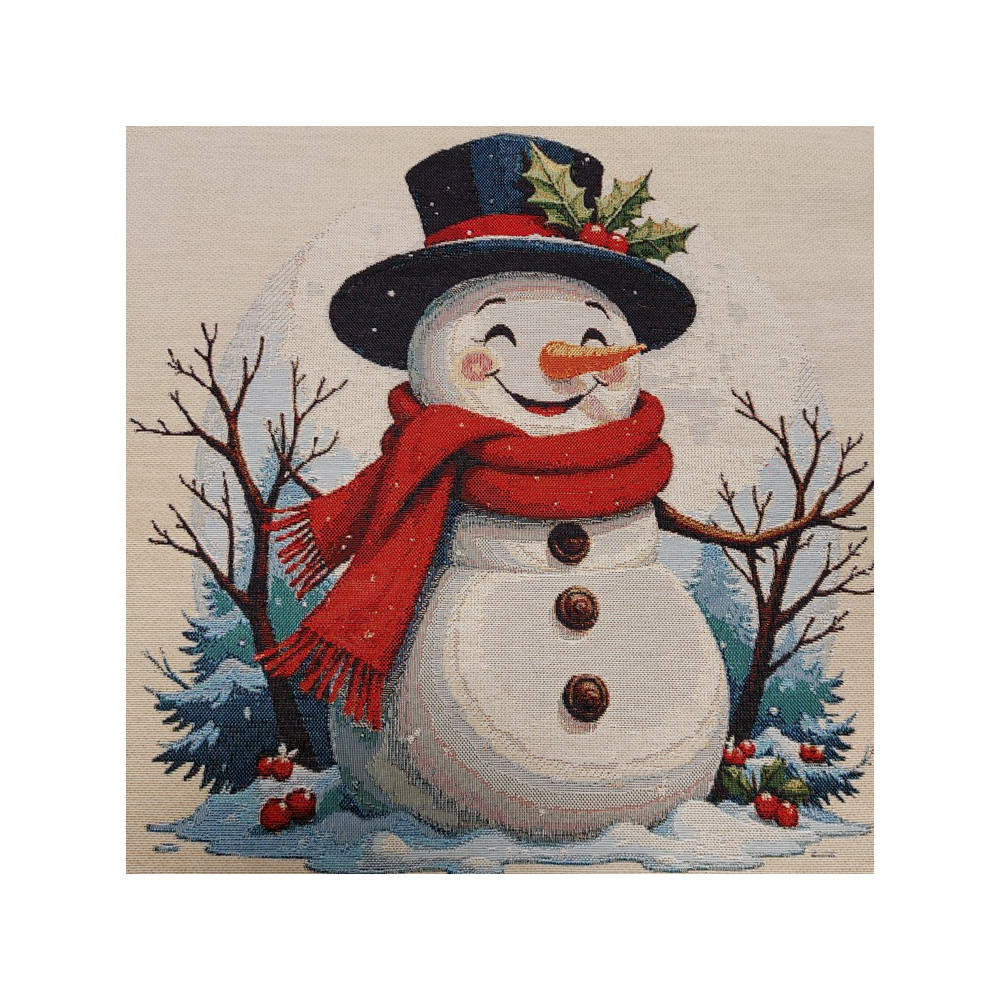 Jacquard Christmas panel with snowman