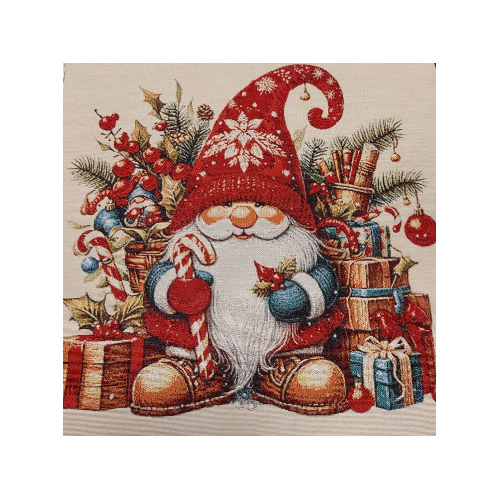 Carré gobelin de Noël avec gnome 3