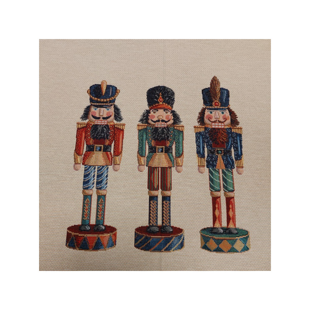 Jacquard Christmas panel with nutcracker
