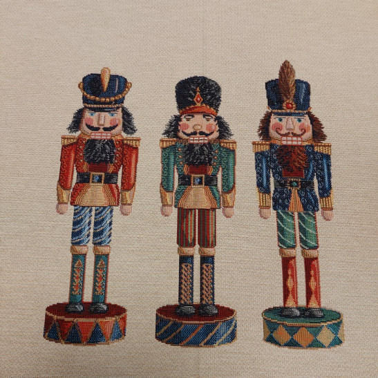Jacquard Christmas panel with nutcracker