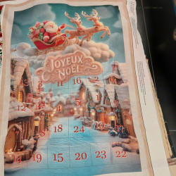 Calendrier de l'avent à coudre Père Noël