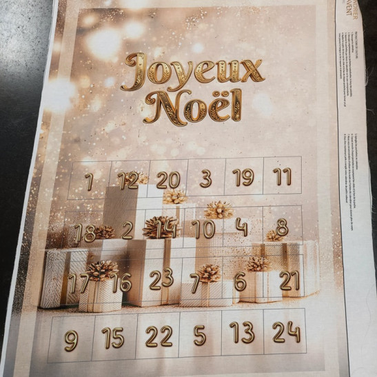 Calendrier de l'avent à coudre Joyeux Noël