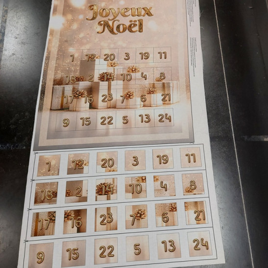 Calendrier de l'avent à coudre Joyeux Noël