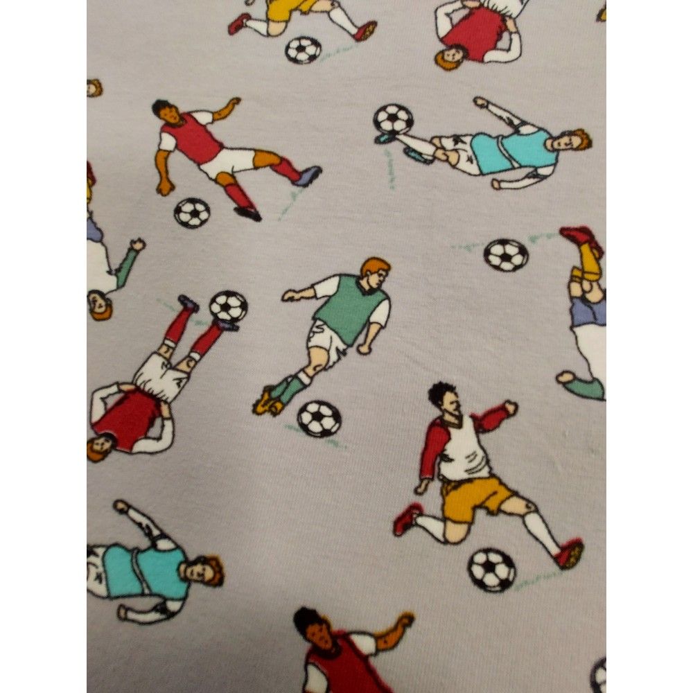 Jersey printed material with soccer