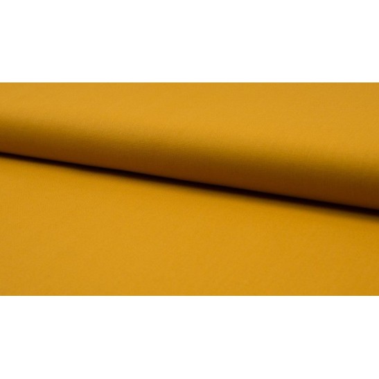 Tissu coton uni coloris moutarde