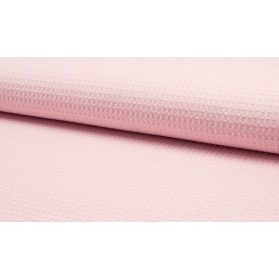 Tissu nid d'abeille coloris rose